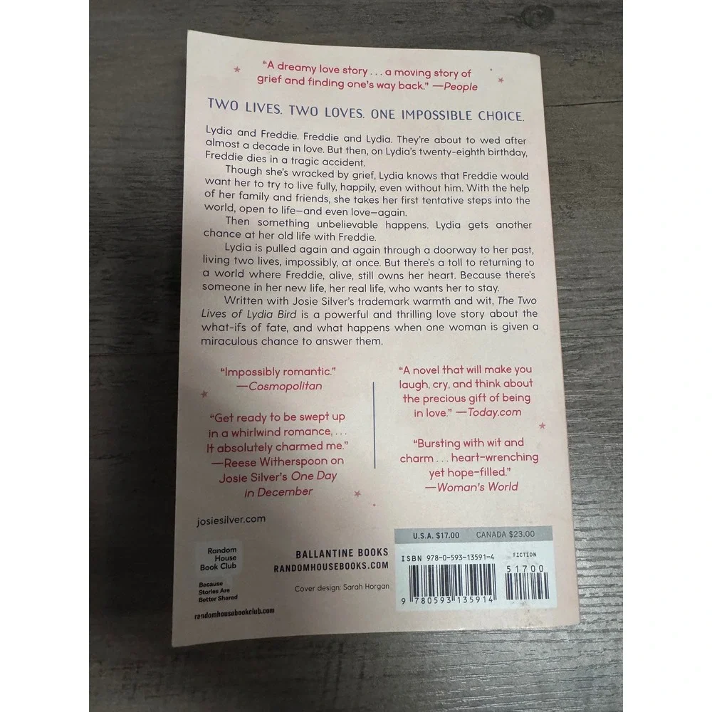 The Two Lives of Lydia Bird Josie Silver‎ Book Paperback Novel Fiction